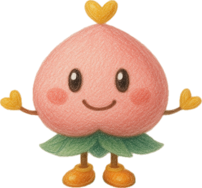 桃のキャラクター・桃尻キューちゃん